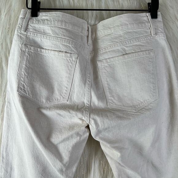 Frame Le Garcon Ankle Slim Straight Leg Jeans Au Natural Heather Cotton Linen 26 - Picture 7 of 11